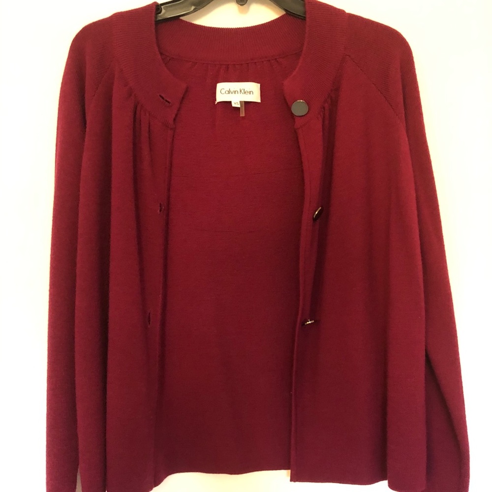 Calvin Klein cardigan skirt set - size XS